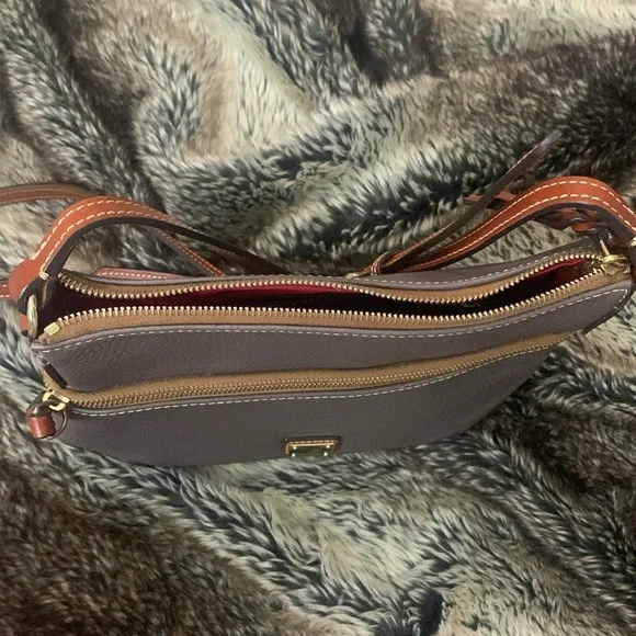 Dooney & Bourke Crossbody Grey/Brown Bag - Picture 5 of 16